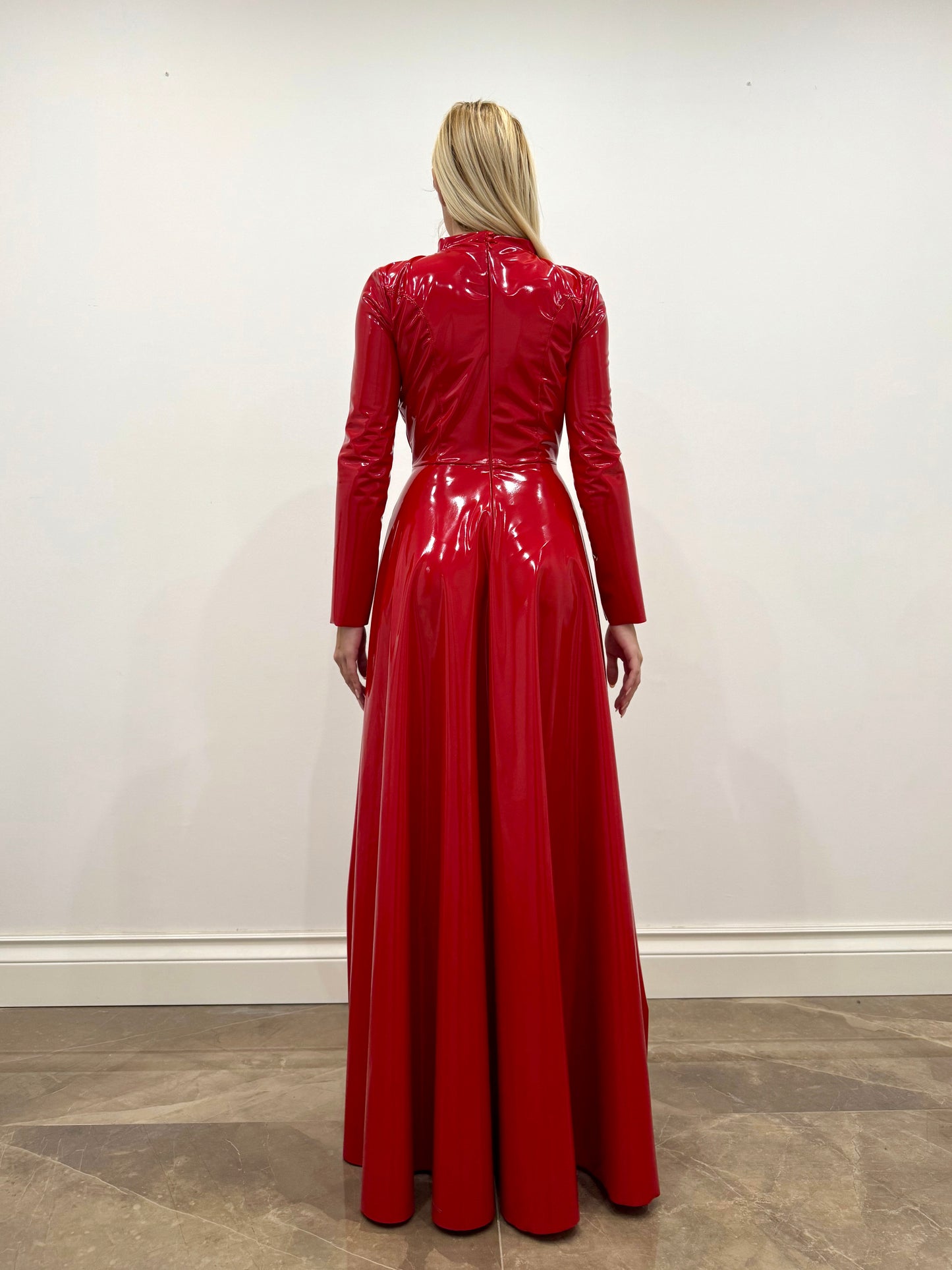 VINIL RED LONG DRESS