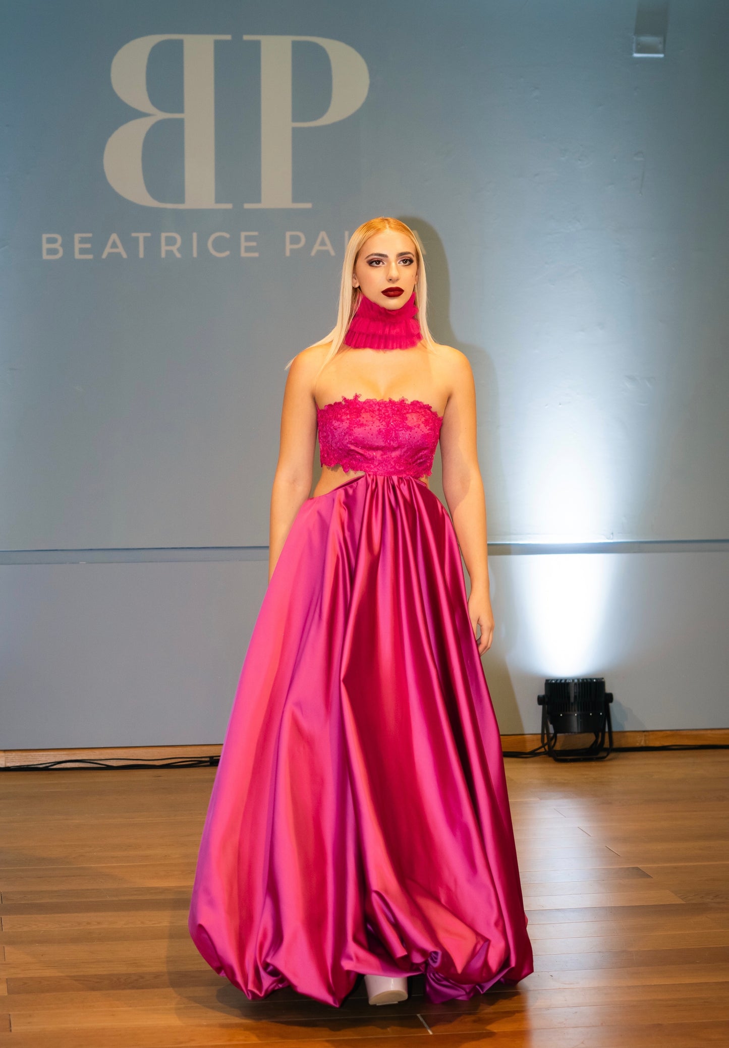 CUT OUT FUCSIA DRESS