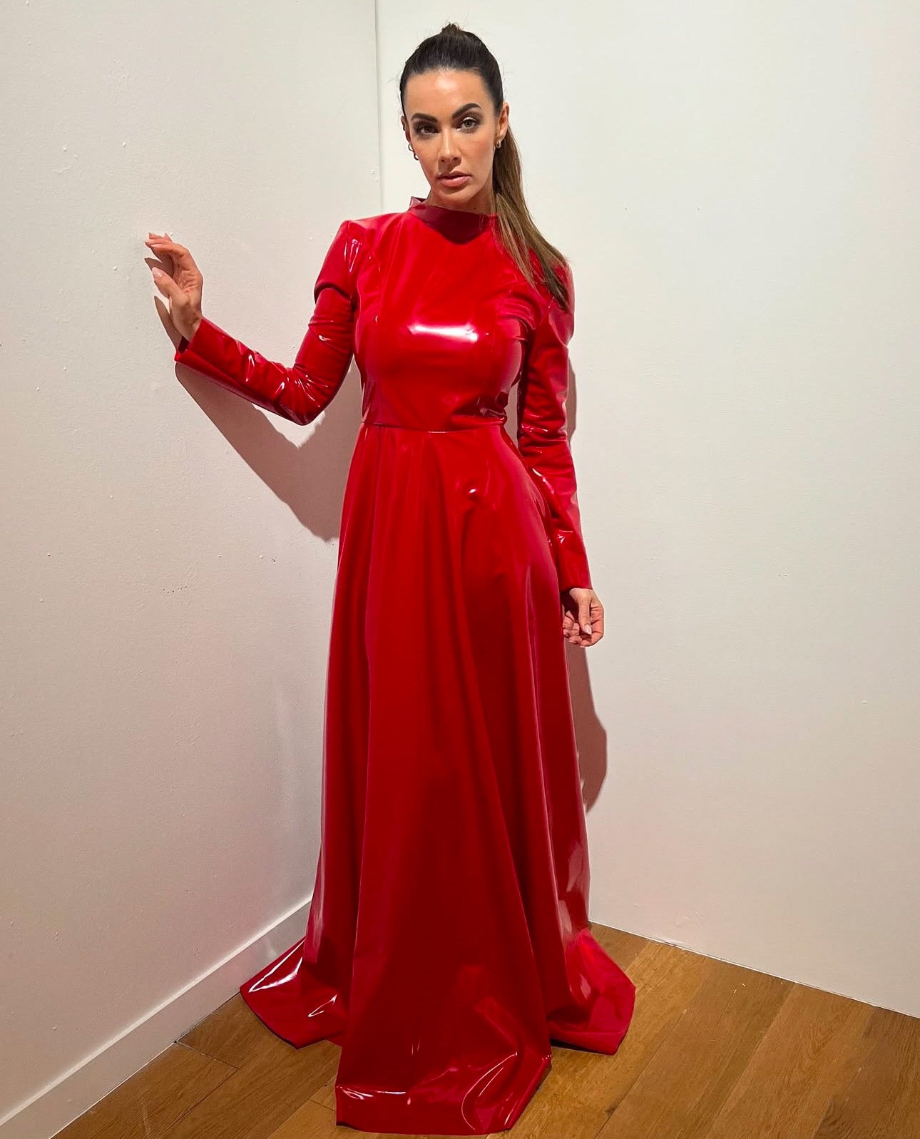 VINIL RED LONG DRESS