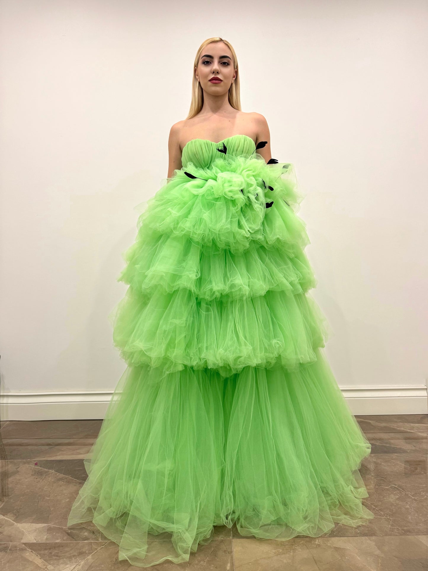 GREEN TULLE DRESS