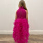 3D FLOWER TULLE DRESS