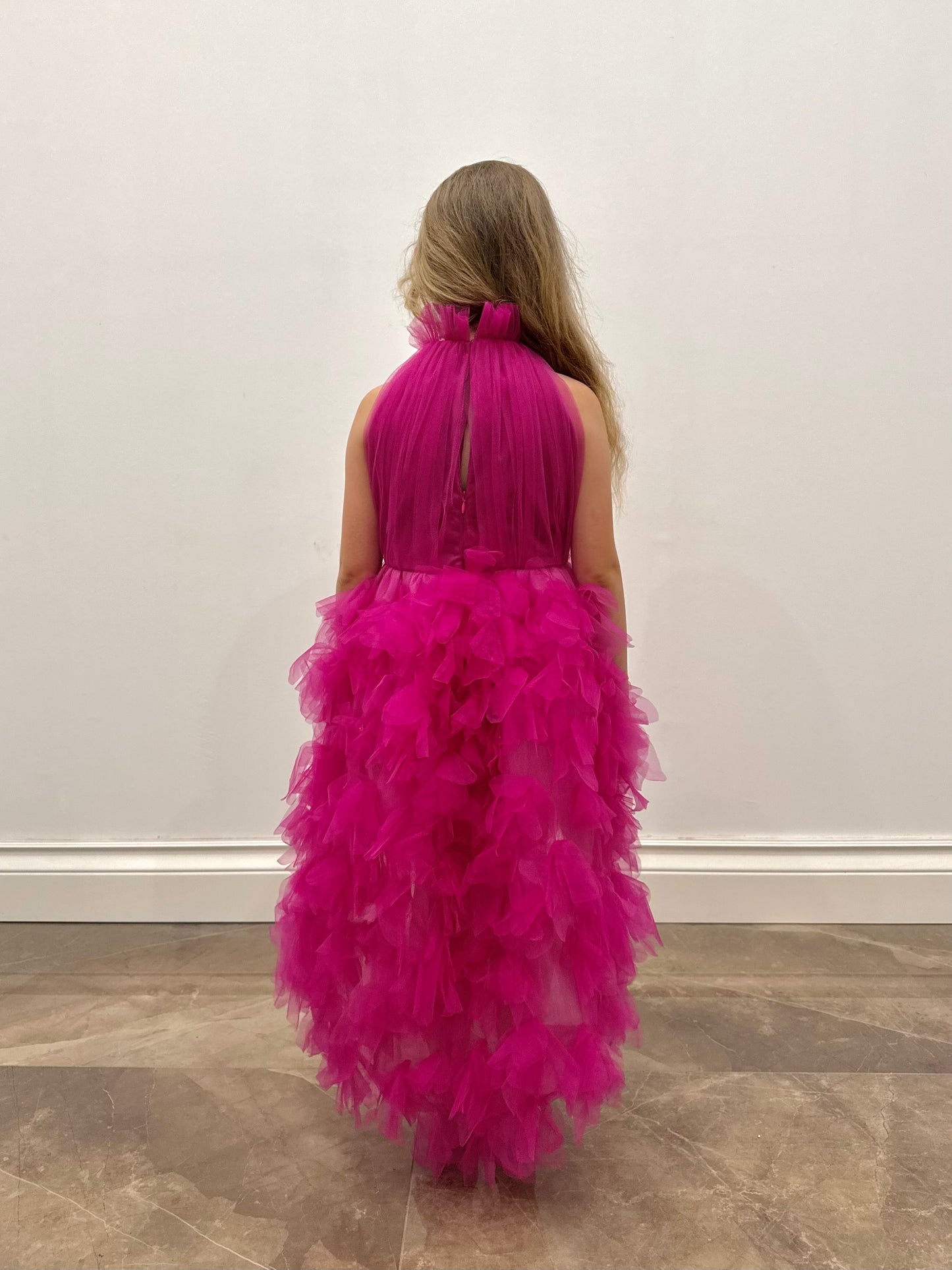 3D FLOWER TULLE DRESS