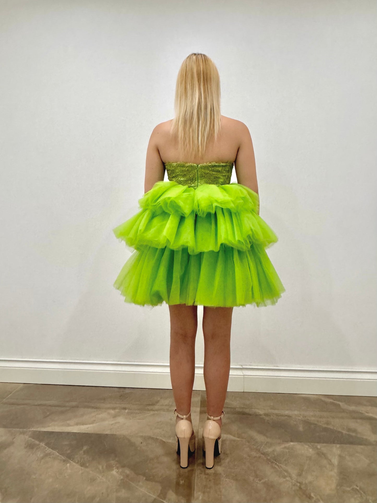 TULLE GREEN DRESS