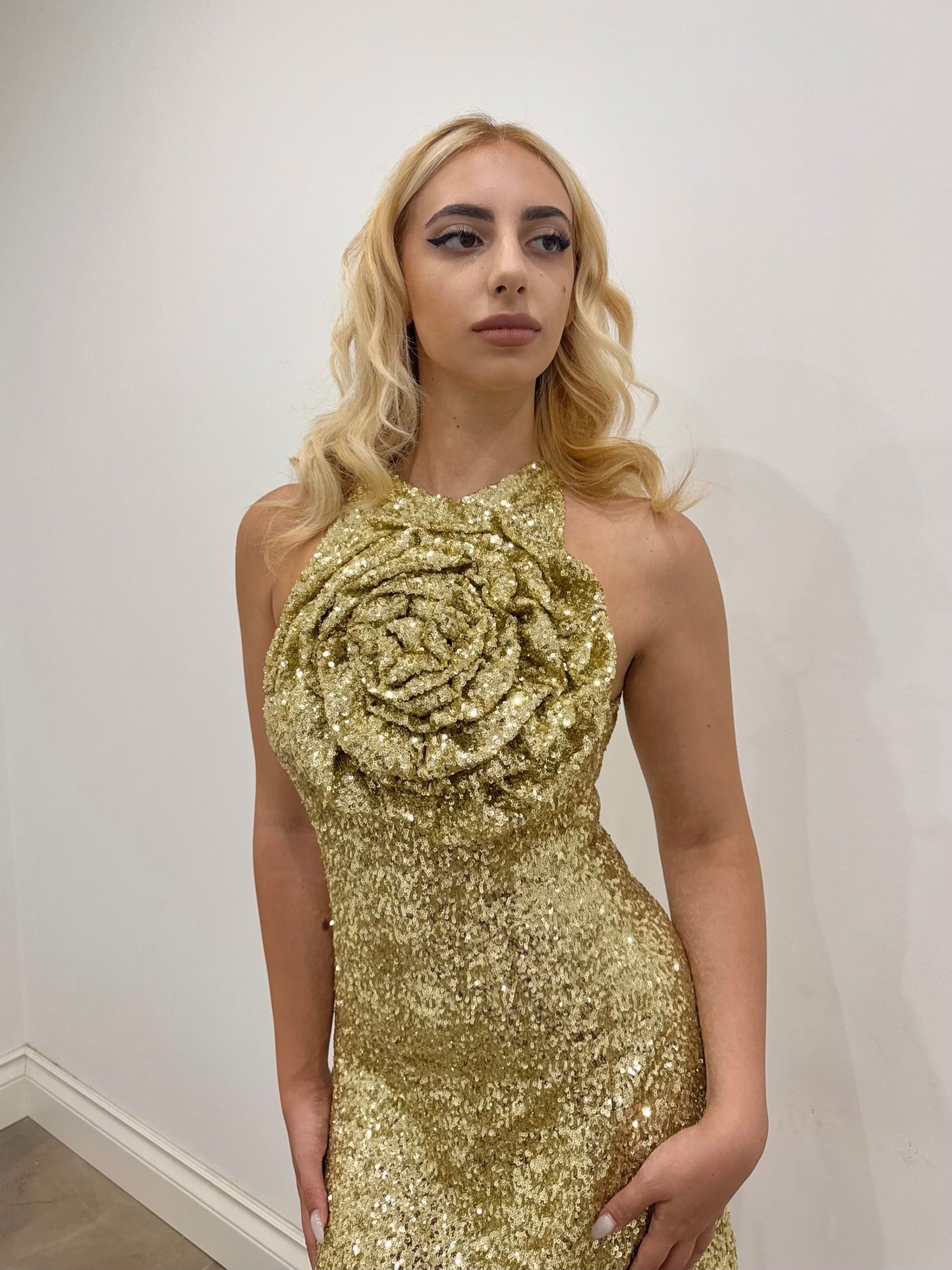 GOLDEN ROSE SHORT DRESS