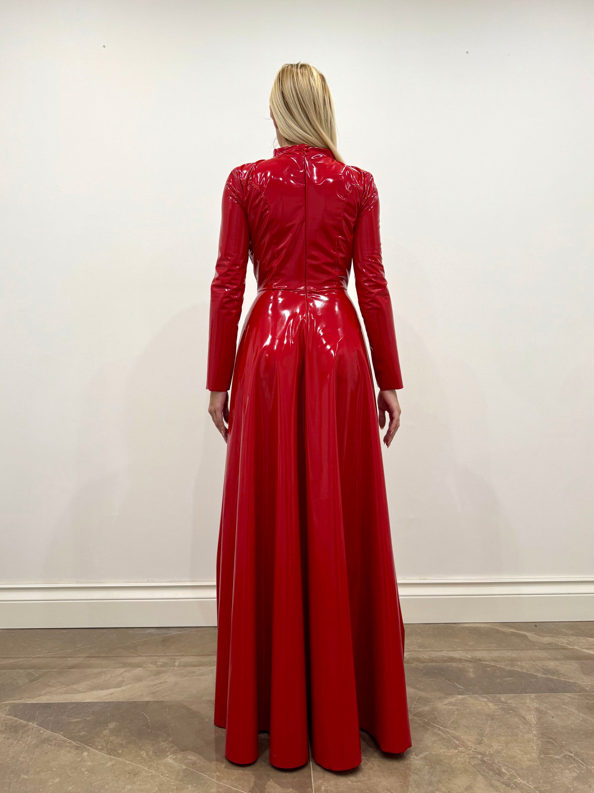 VINYL RED LONG DRESS Beatrice Palma VINYL RED LONG DRESS Beatrice Palma
