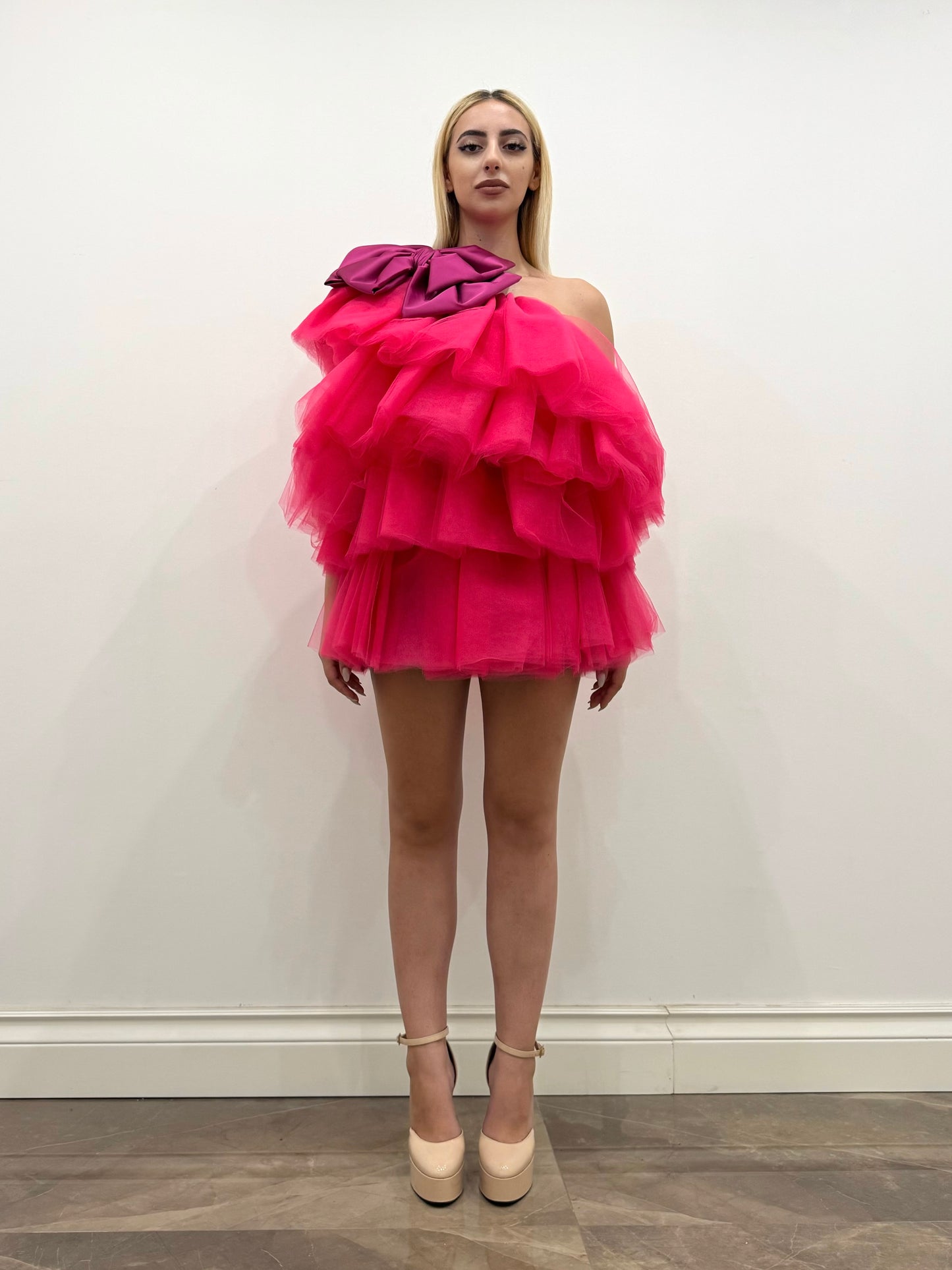 BOW TULLE DRESS