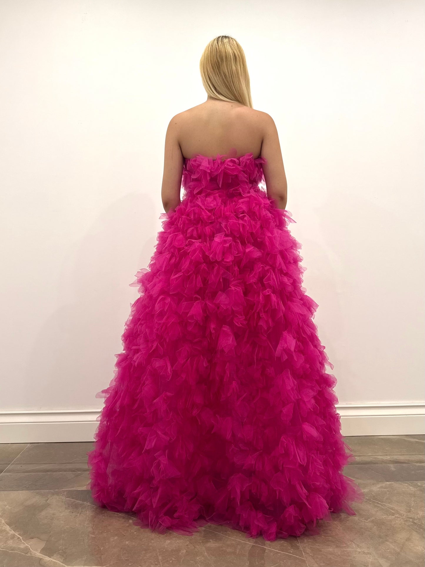 3D FLOWER TULLE DRESS