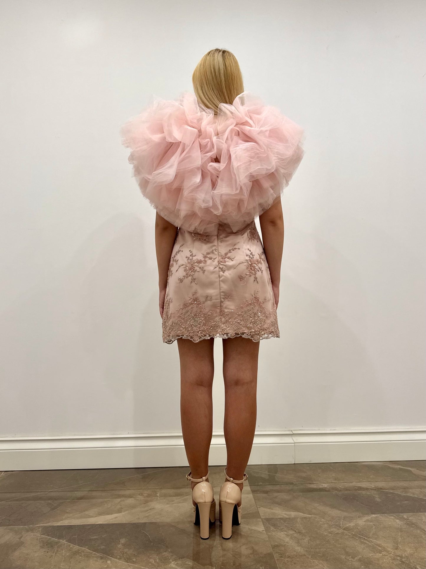 TULLE EMBROIDERED DRESS