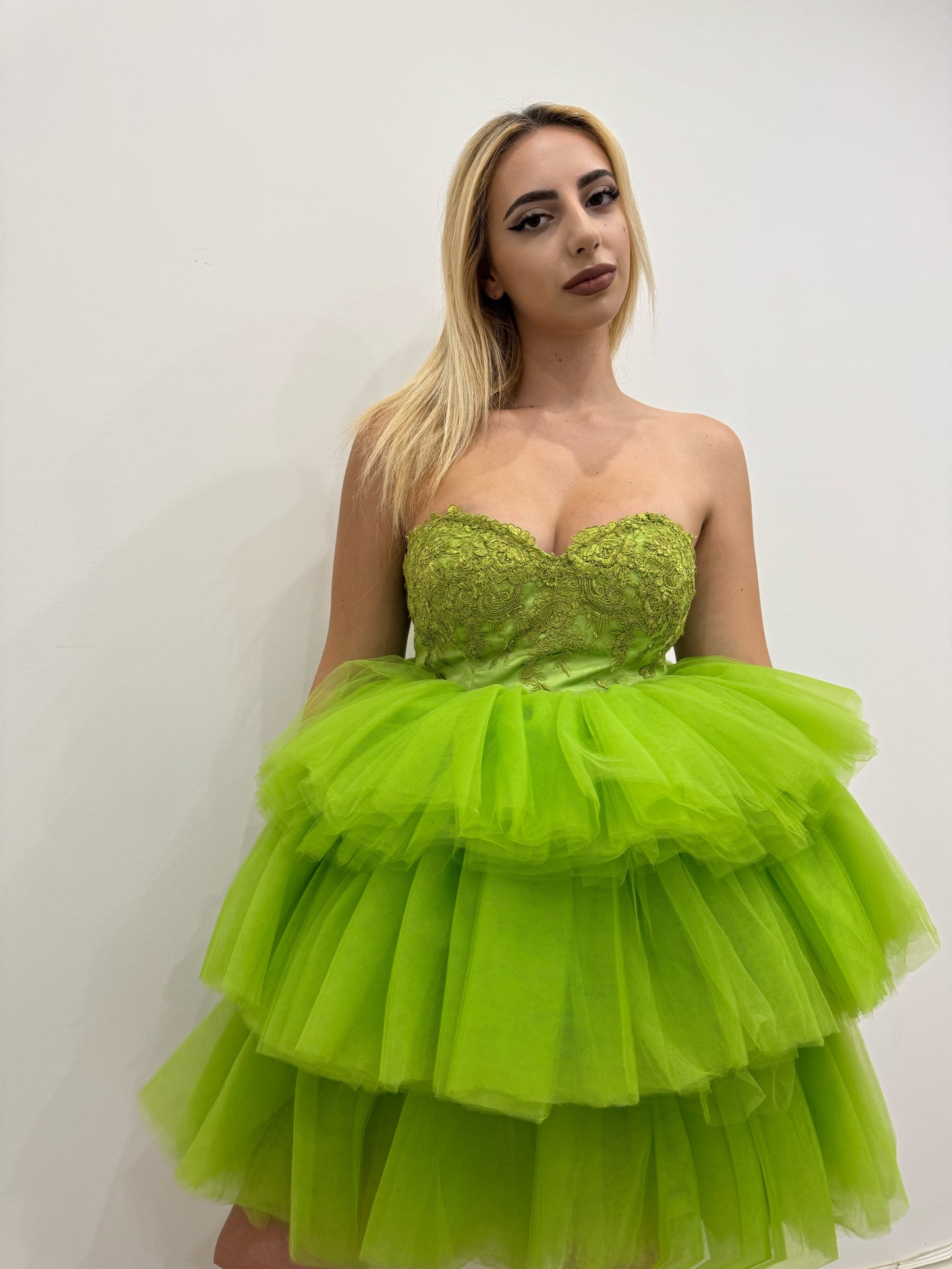 TULLE GREEN DRESS