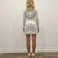 WHITE SHORT CRYSTAL DRESS