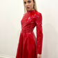 VINIL RED LONG DRESS