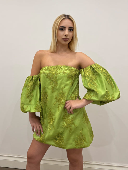 GREEN LACE DRESS