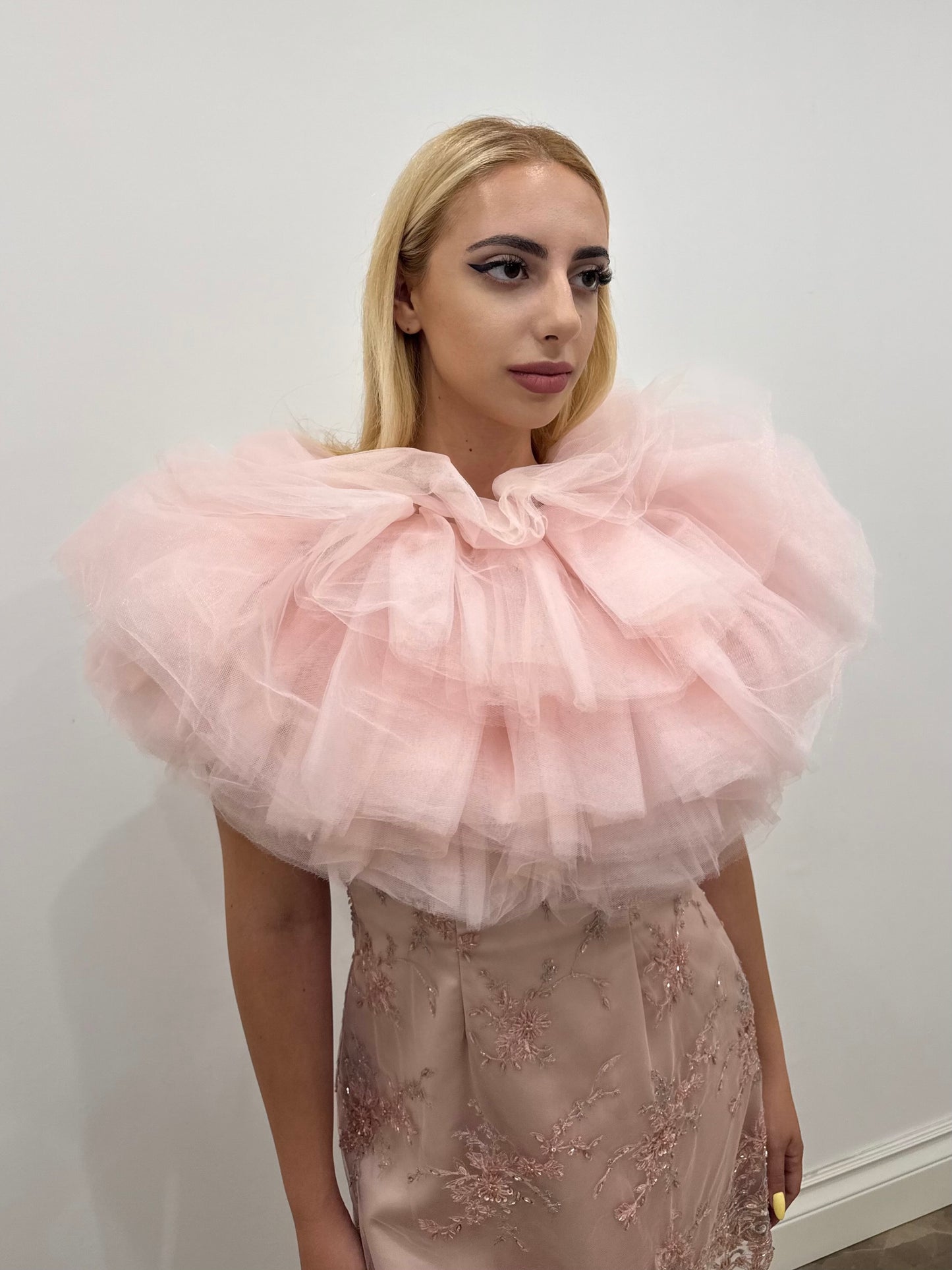 TULLE EMBROIDERED DRESS