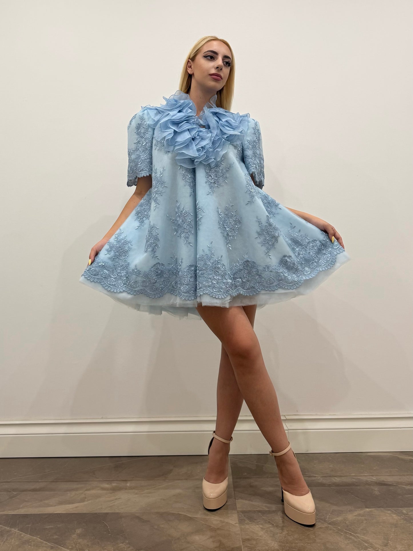 SKY BLUE SHORT DRESS