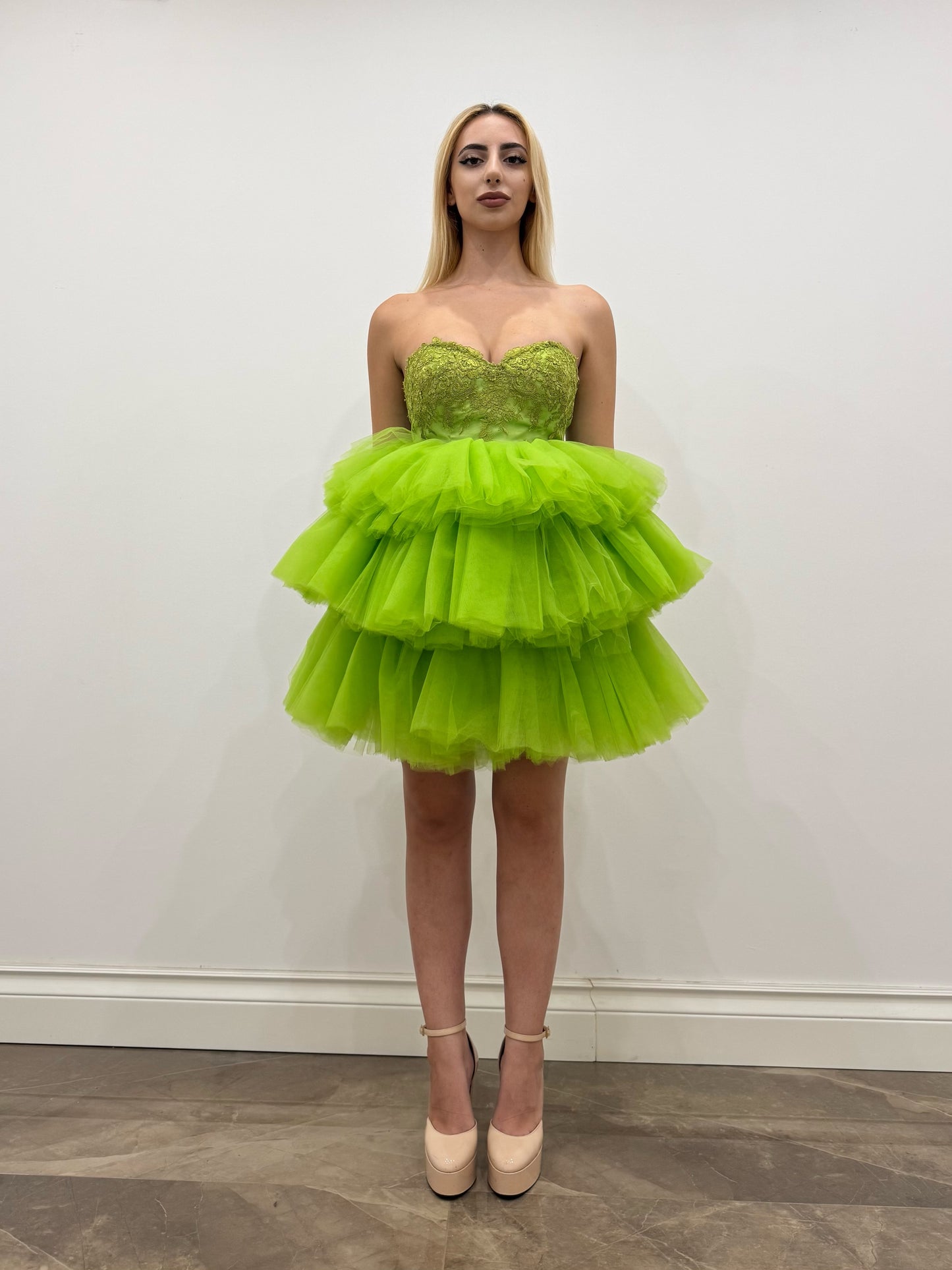TULLE GREEN DRESS