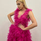 3D FLOWER TULLE DRESS