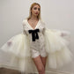 WHITE TULLE CAPE