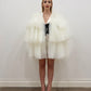WHITE TULLE CAPE