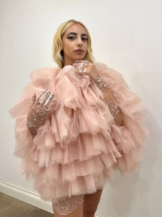 TULLE PINK CAPE