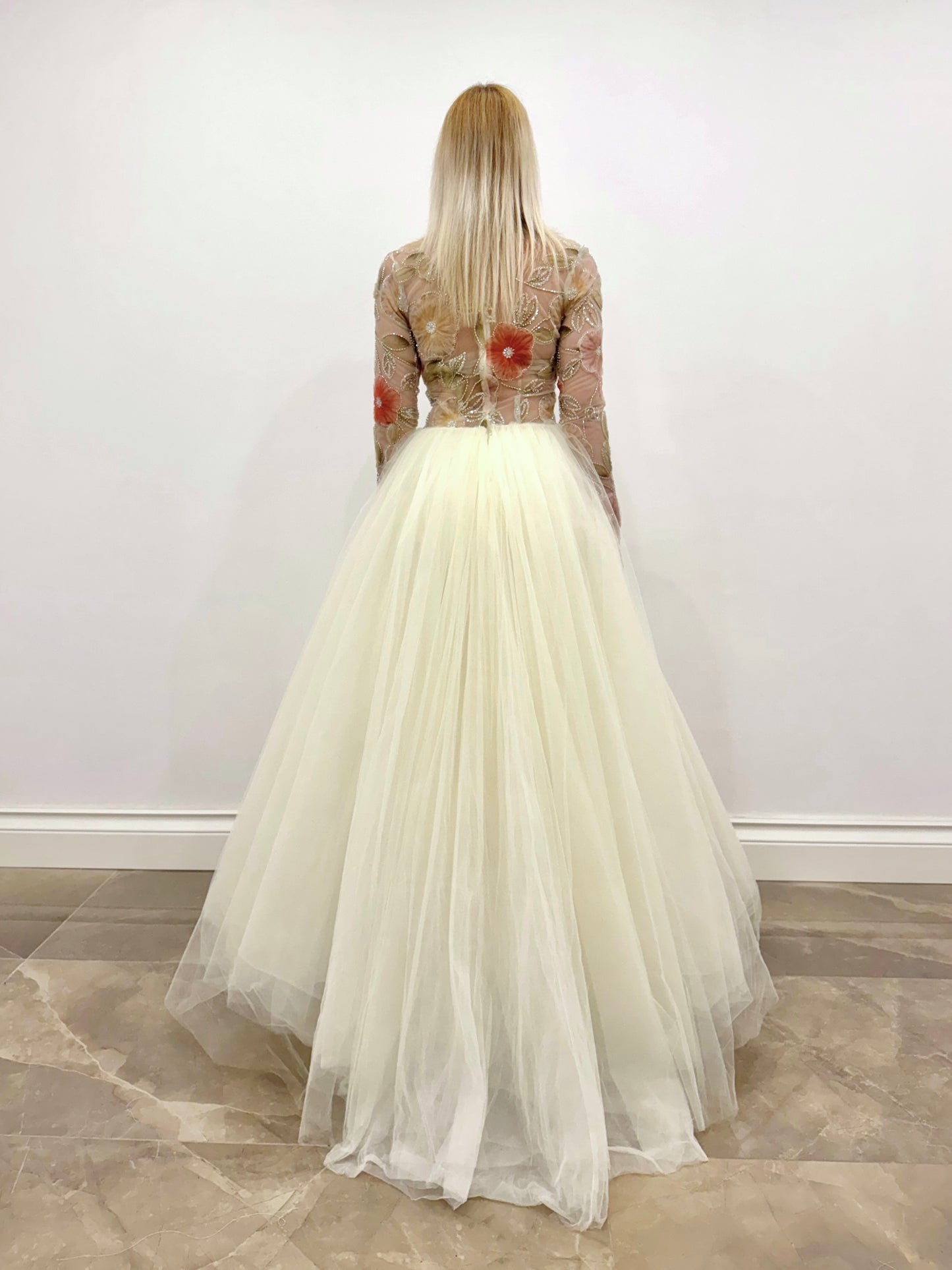 EMBROIDERED TULLE DRESS